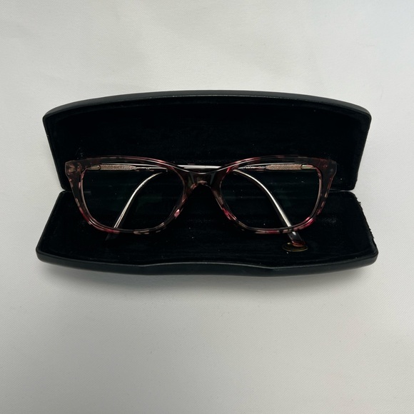 bebe Rose Floral Square Eyeglasses with Case - Frames Only - Picture 4 of 9